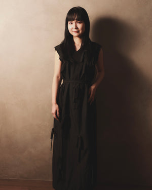 Silky Kimono Dress with Ribbons | SAKE