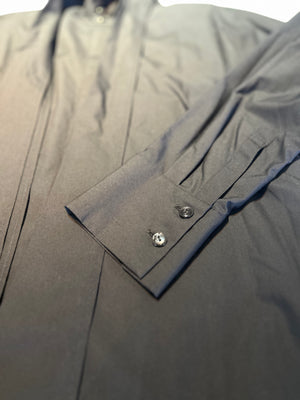 Black Shirt with Long Collar Tie