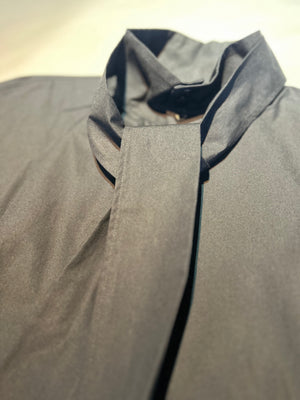 Black Shirt with Long Collar Tie