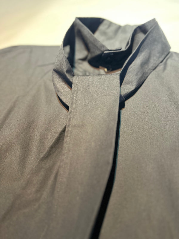 Black Shirt with Long Collar Tie