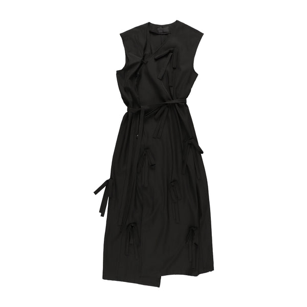 Silky Kimono Dress with Ribbons | SAKE