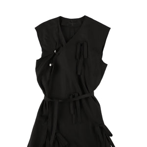 Silky Kimono Dress with Ribbons | SAKE