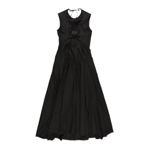Back Open Silky Flare Dress | Tsuya