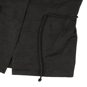 Code Pattern Jacket with Waist String Cipher