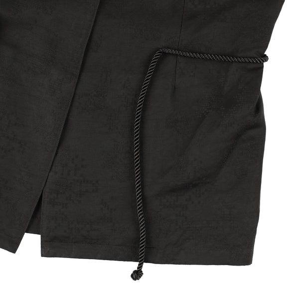 Code Pattern Jacket with Waist String Cipher