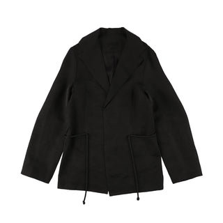 Code Pattern Jacket with Waist String Cipher