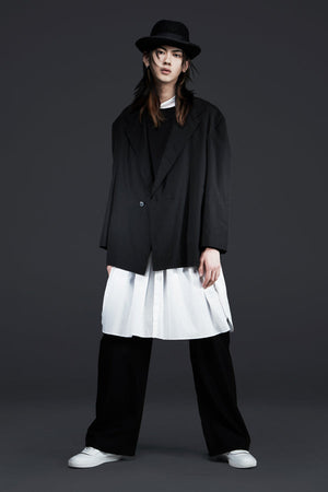 White long Shirt with Waist String