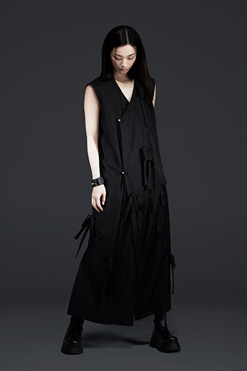 Silky Kimono Dress with Ribbons | SAKE