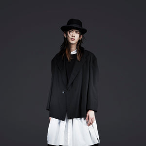 Simple Deep Black Eclipse Haze Jacket