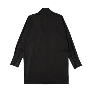 Black Shirt with Long Collar Tie