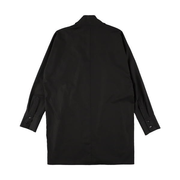 Black Shirt with Long Collar Tie