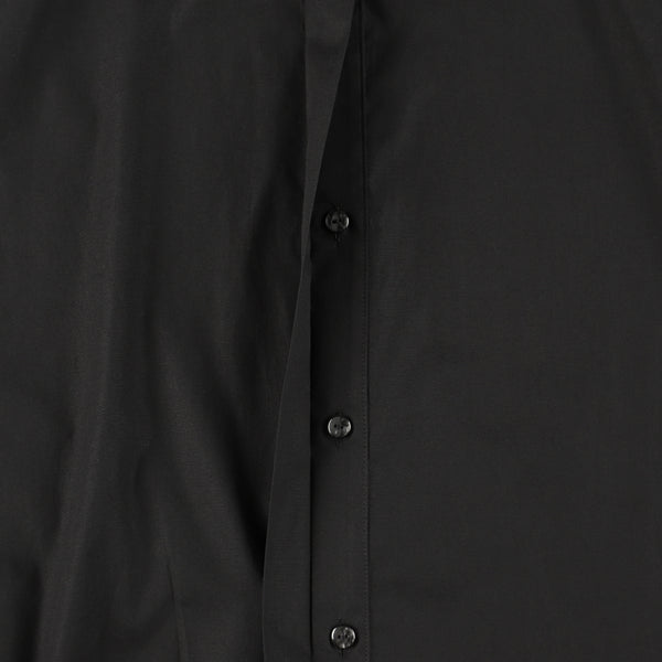 Black Shirt with Long Collar Tie