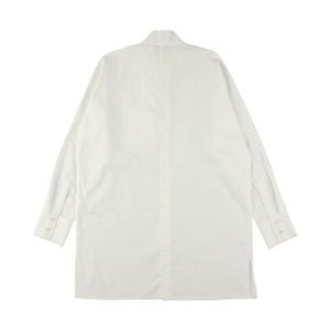 Pleated Collar White Shirt